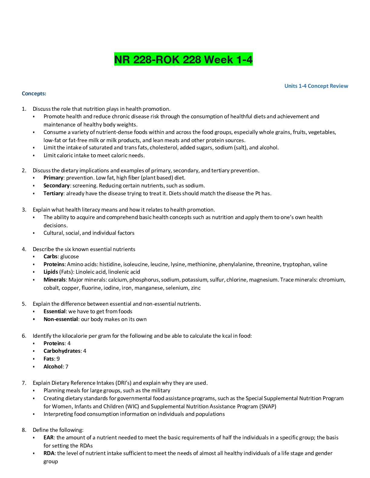 Preview image of NR 228-ROK 228 Week 1-4 document